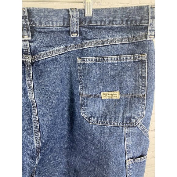 Wrangler Medium Wash High Rise Blue Jean Denim Carpenter Shorts Men’s (46 x 10) - Picture 6 of 10